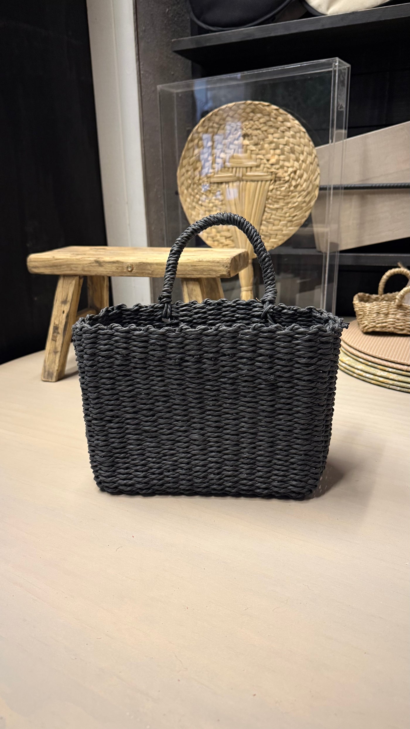 Canasto Organizador — Negro Tamaño Chico 26x13x27