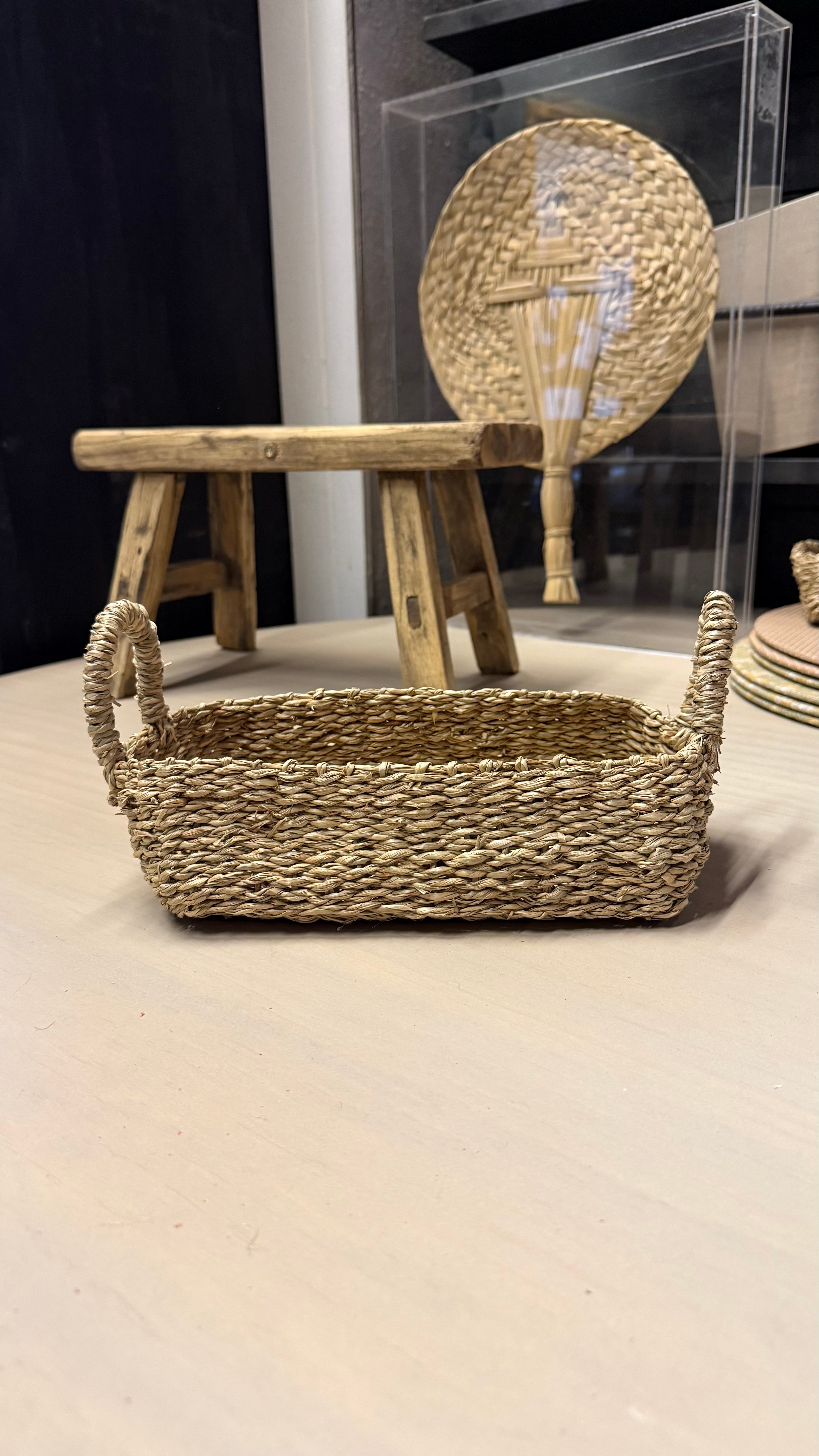 Cesto Decorativo con Asas - Rectangular 25x15