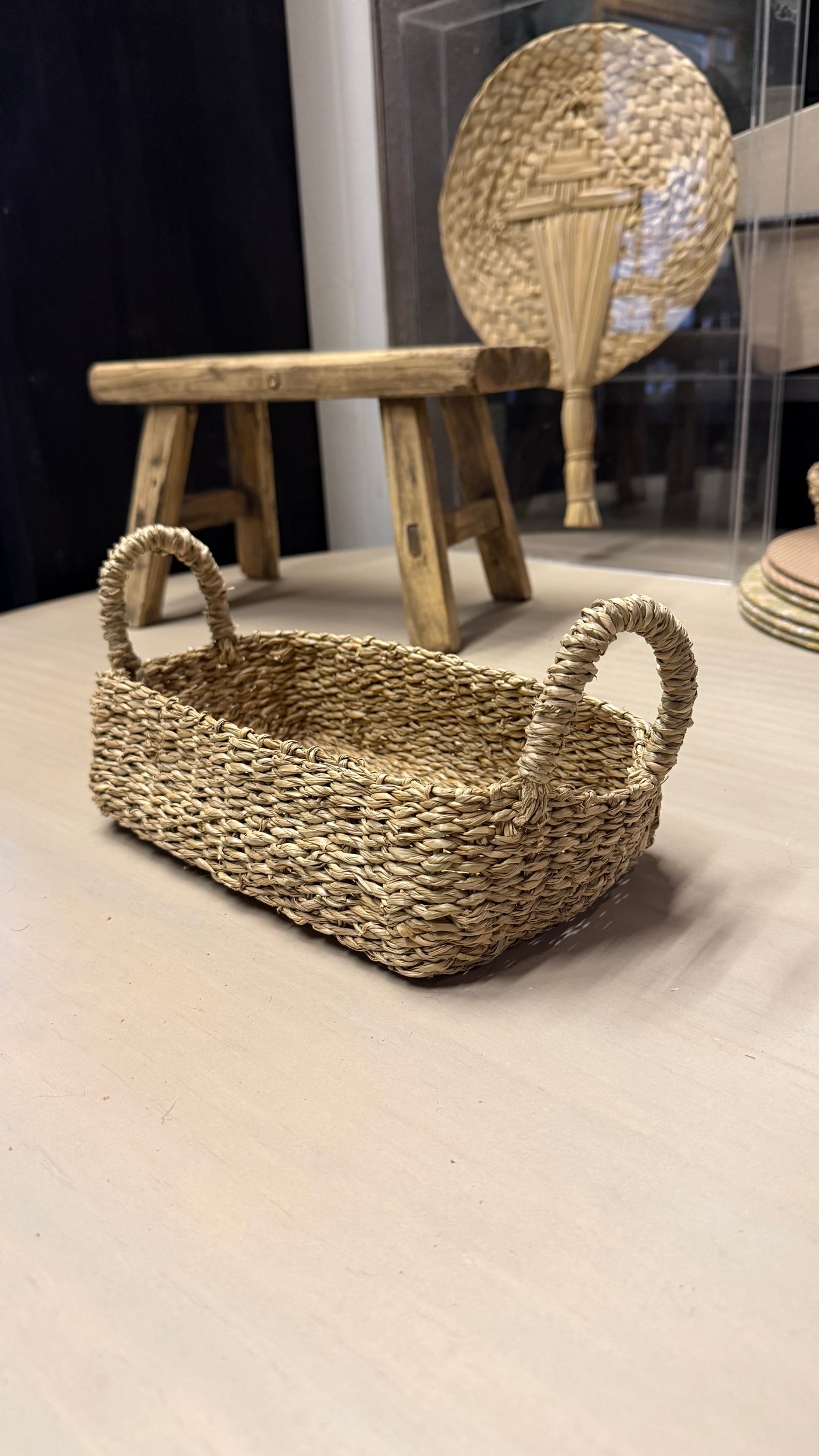 Cesto Decorativo con Asas — Rectangular 25x15