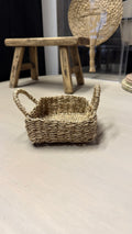 Cesto Decorativo con Asas - Cuadrado 23x16