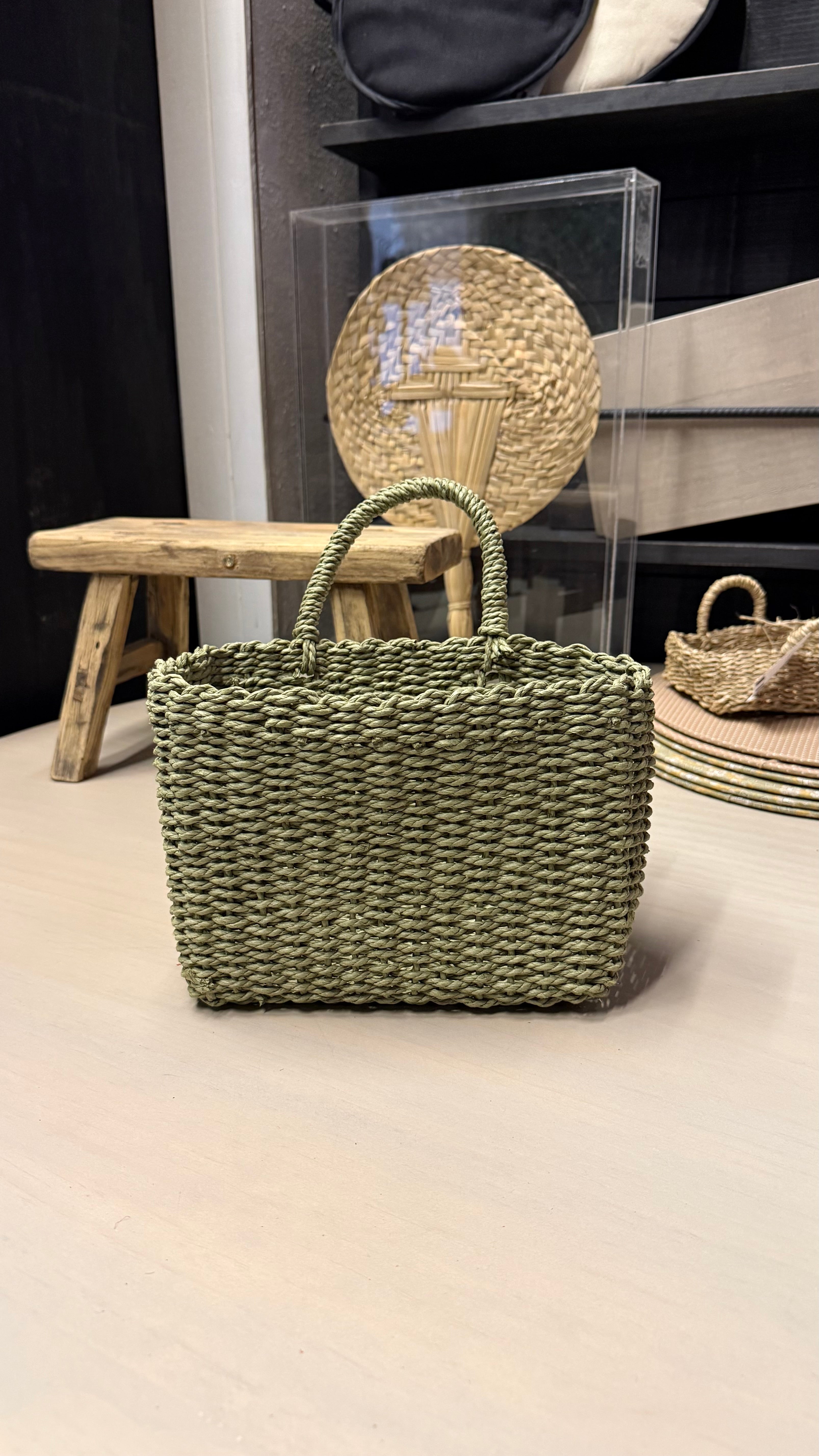 Canasto Organizador - Verde Tamaño Chico 25x15x26