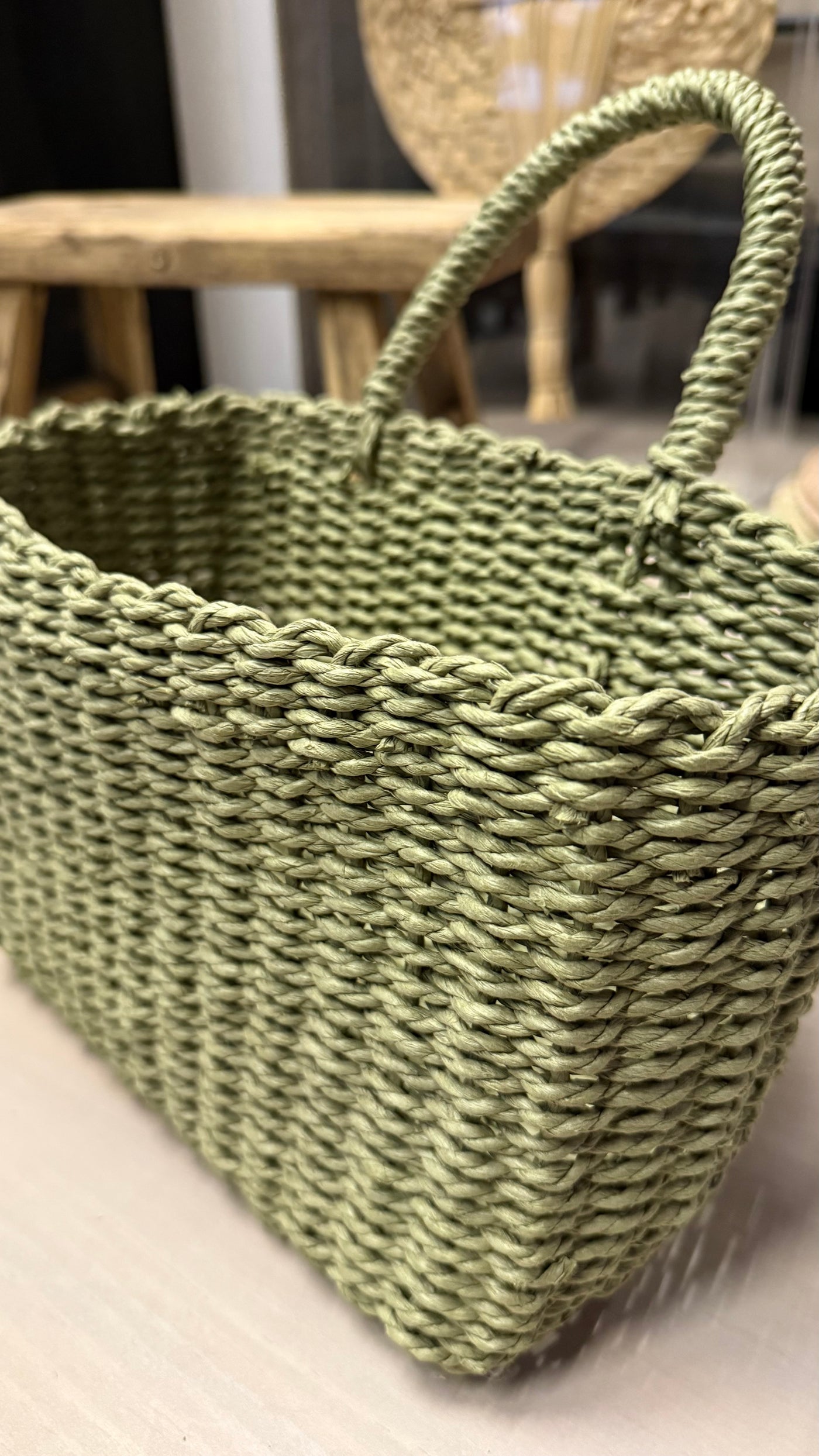 Canasto Organizador — Verde Tamaño Chico 25x15x26