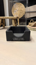 Servilletero - Pátina Negra 20x20x9