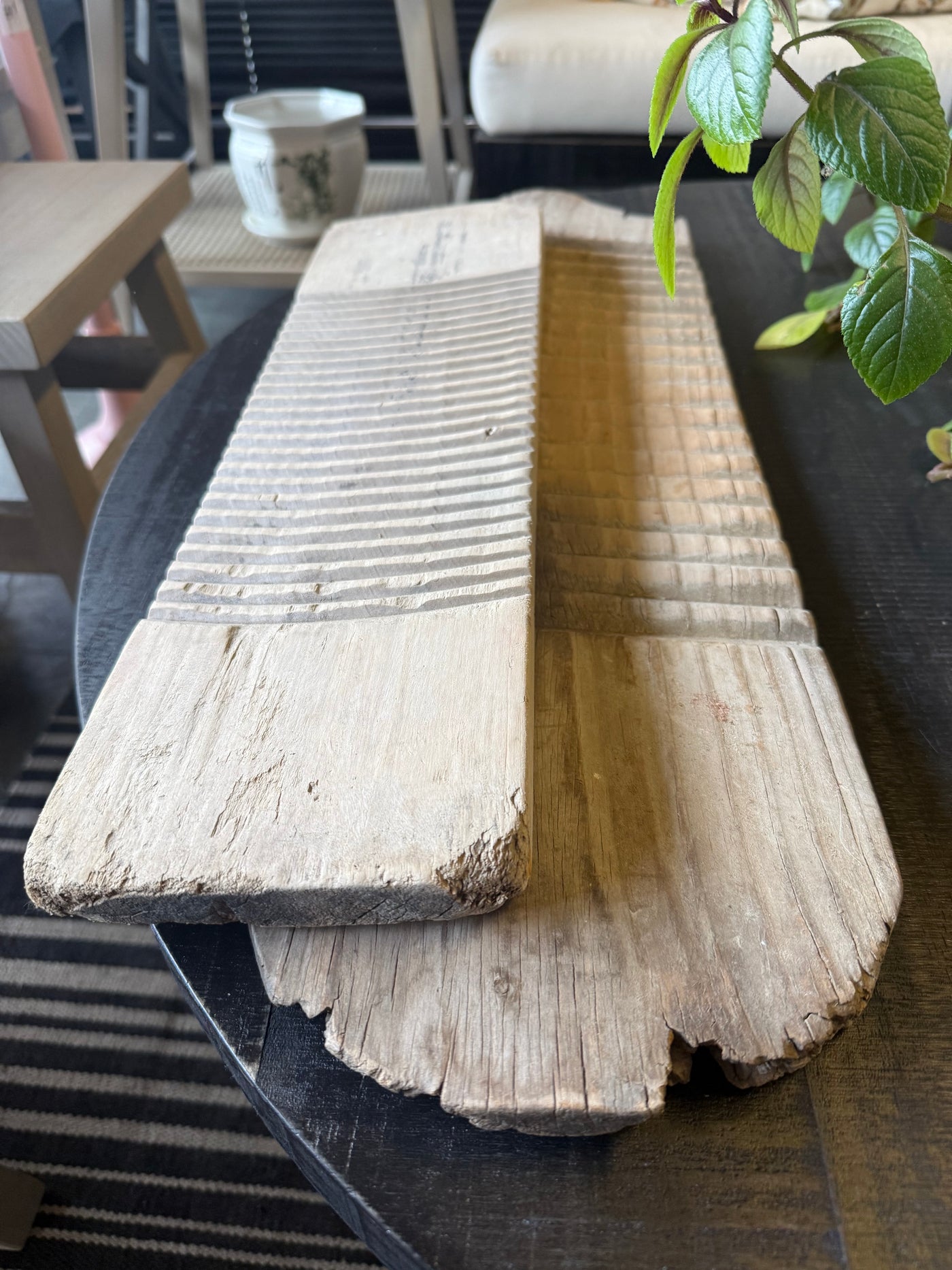 Pala Decorativa de Madera Antigua — Rústico Tamaño Mediano 57x17x2