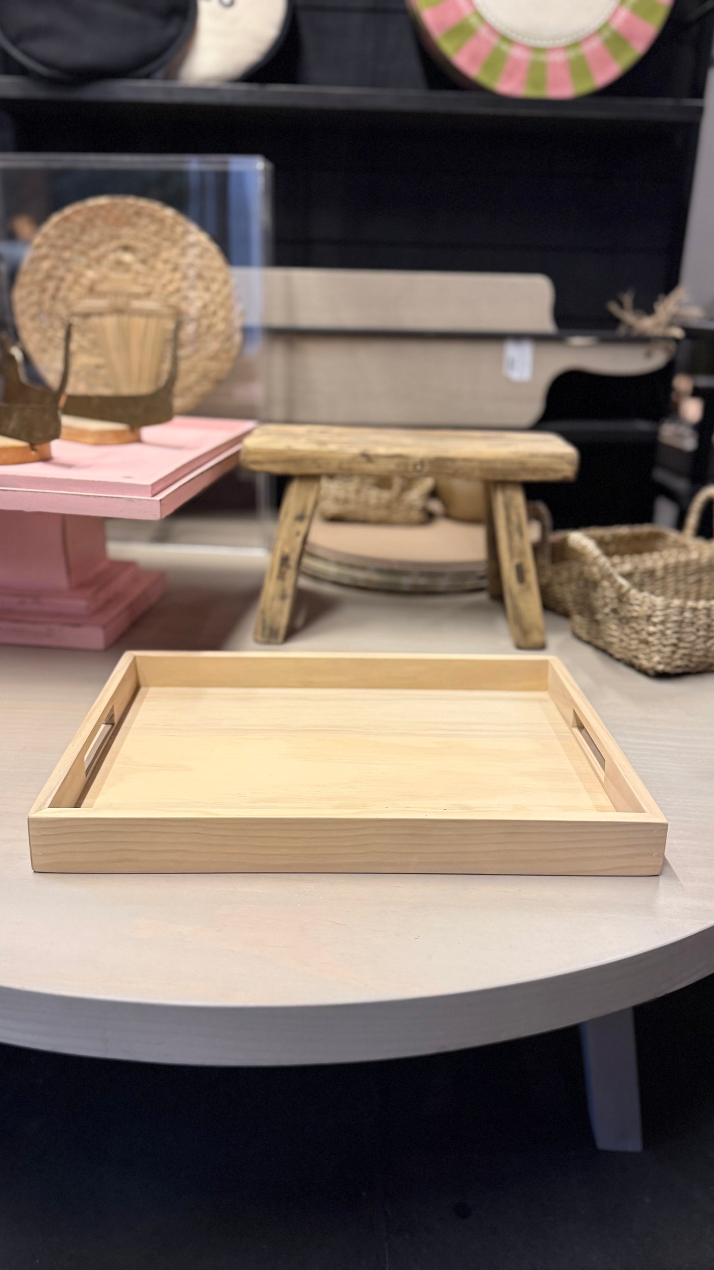 Bandeja Rectangular — Dora Pino Clear Aguada Beige 38x27x4