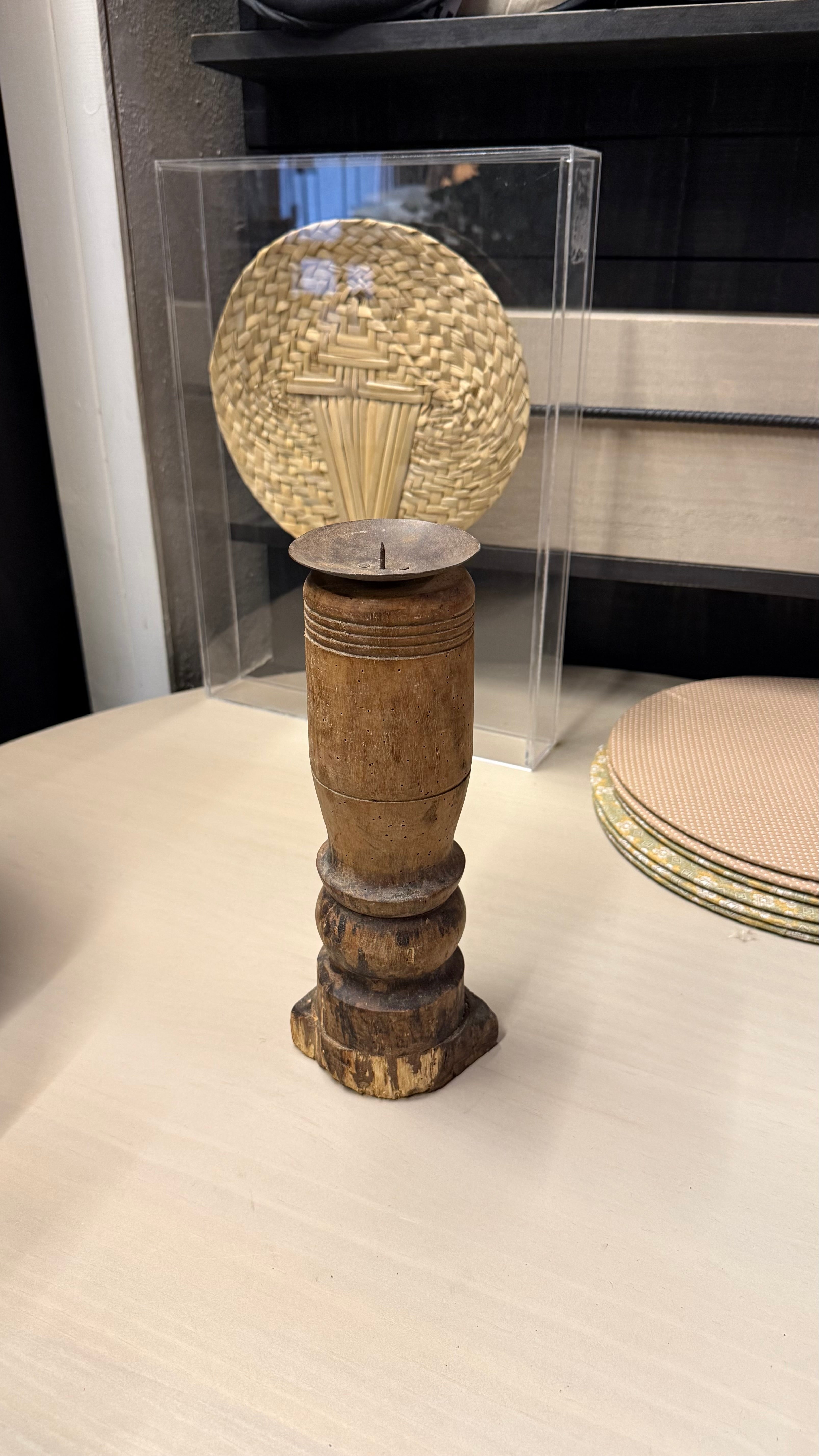 Candelabro de Madera Antigua - Diseño 1 9x30