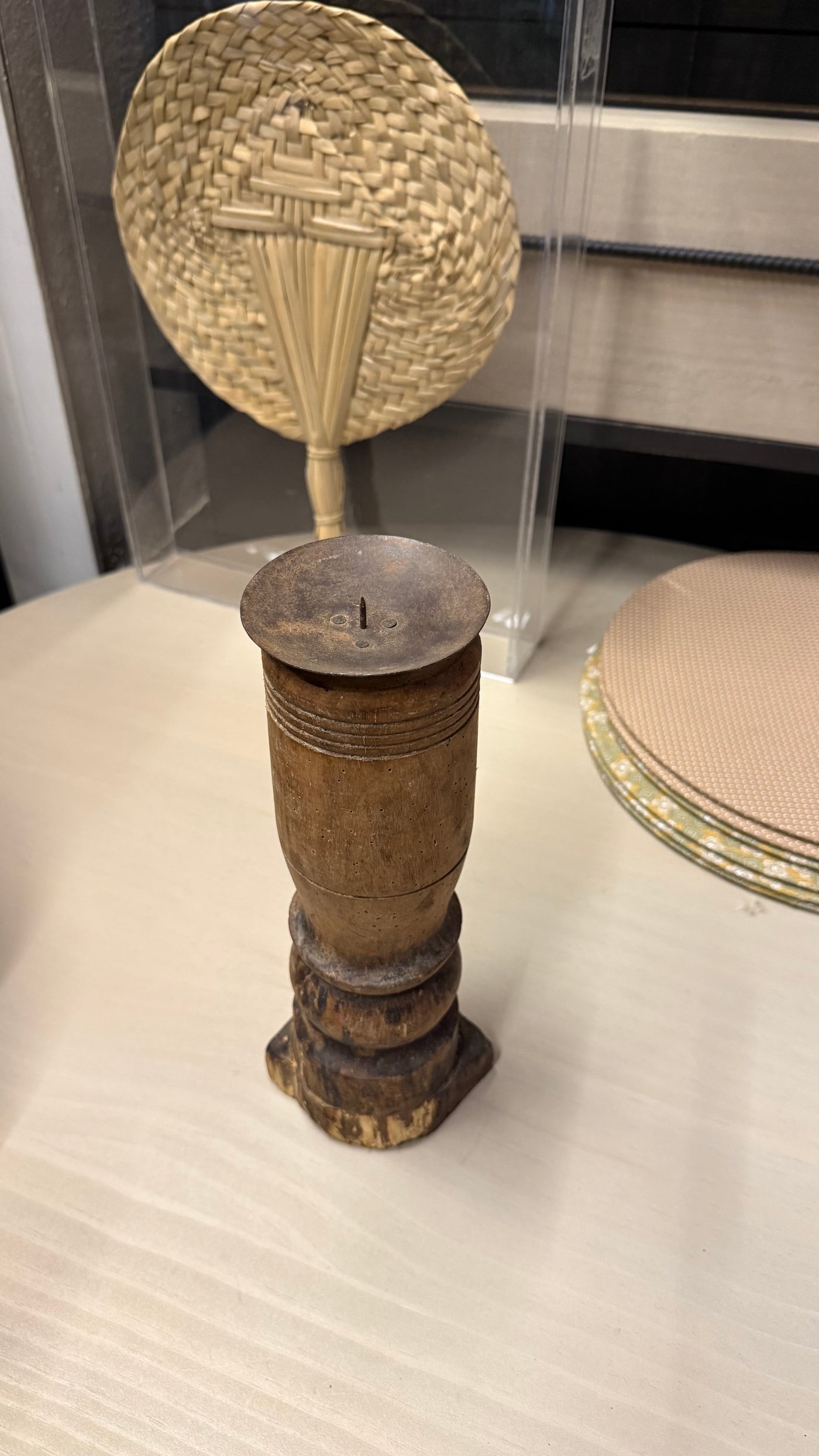 Candelabro de Madera Antigua — Diseño 1 9x30