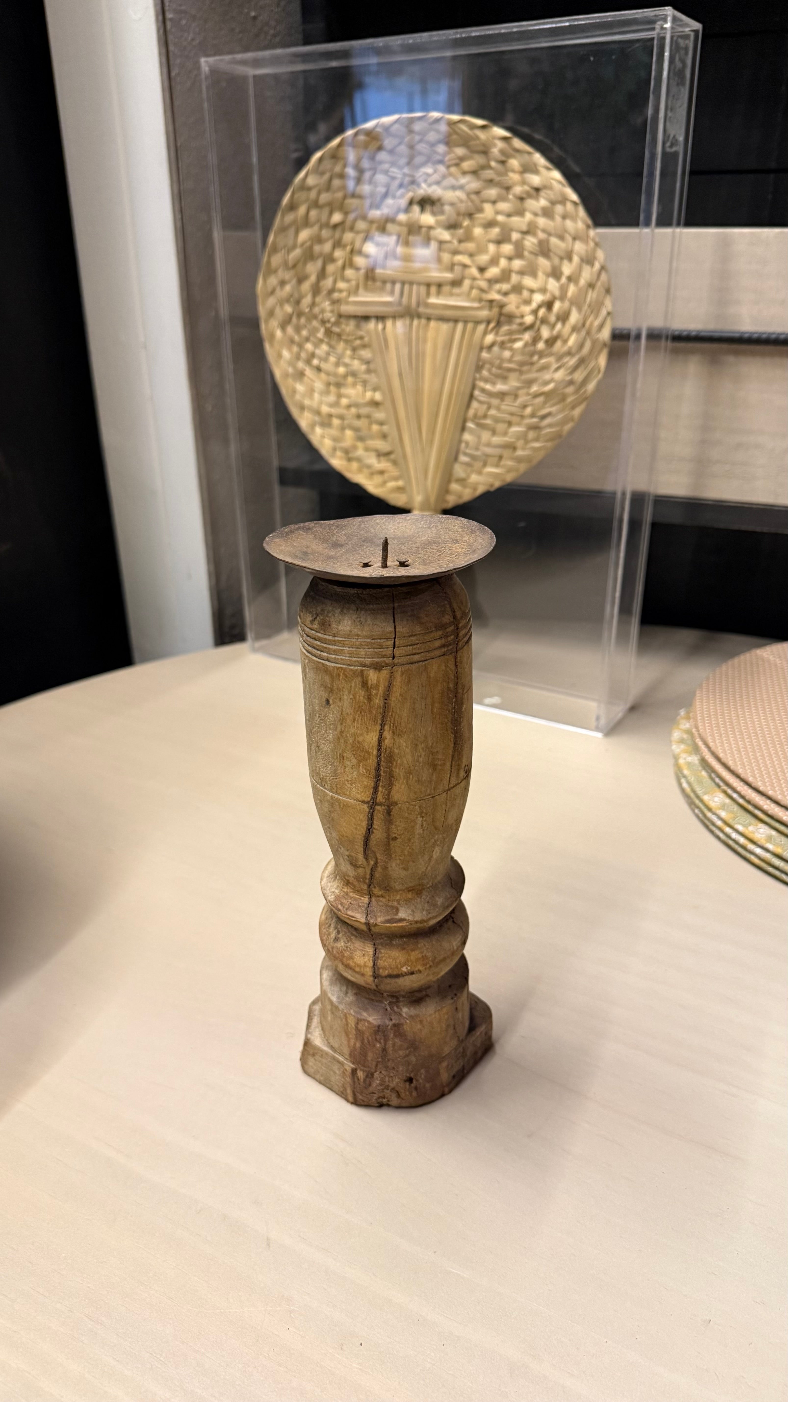 Candelabro de Madera Antigua - Diseño 2 9x26