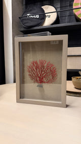 Fondo de Lino Natural Rojo Tamaño Extra Chico 27x35