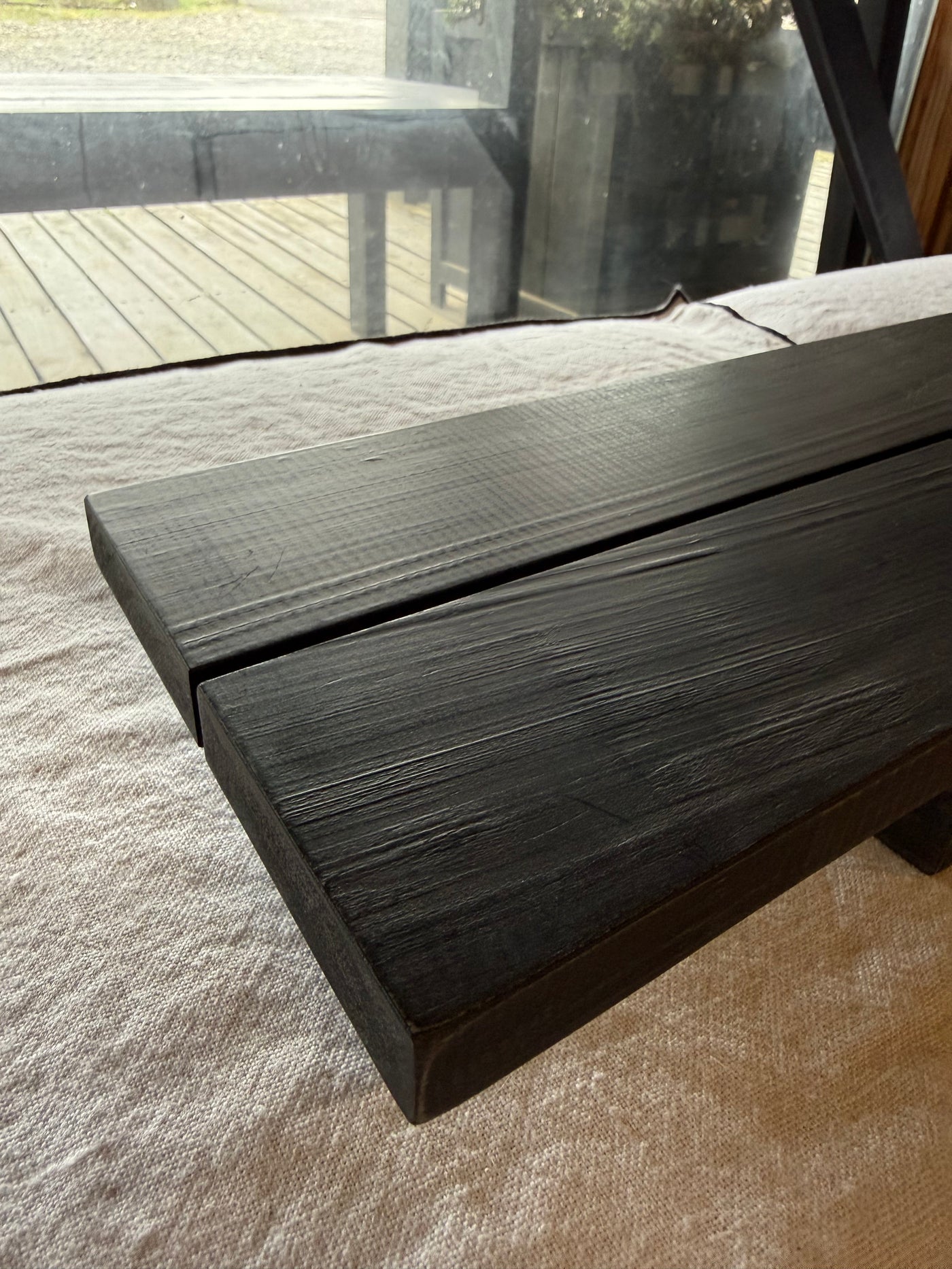 Tabla de Baño — Pátina Negra 70x14x4