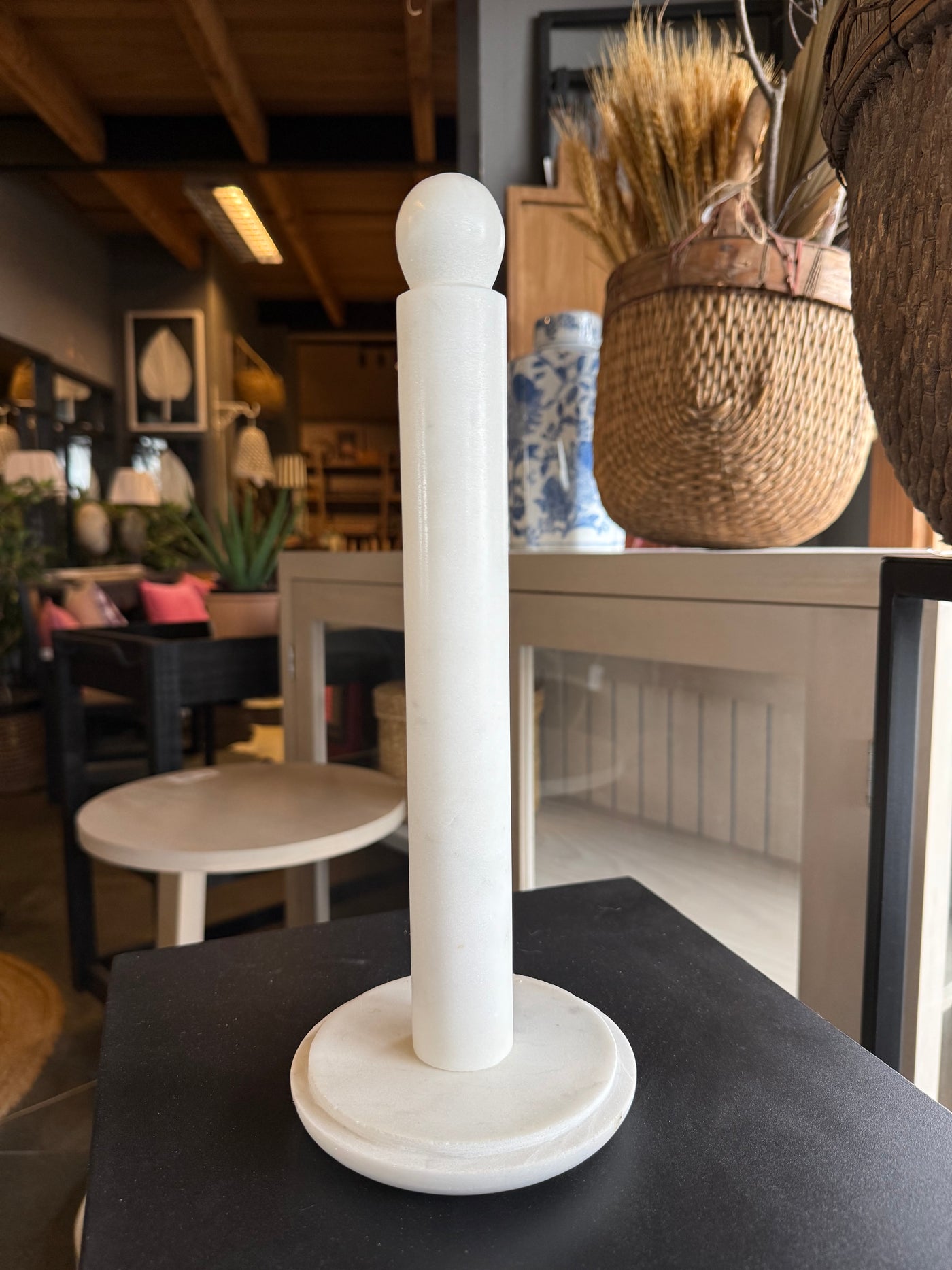 Porta Rollo de Mármol — Liso Blanco 13x34