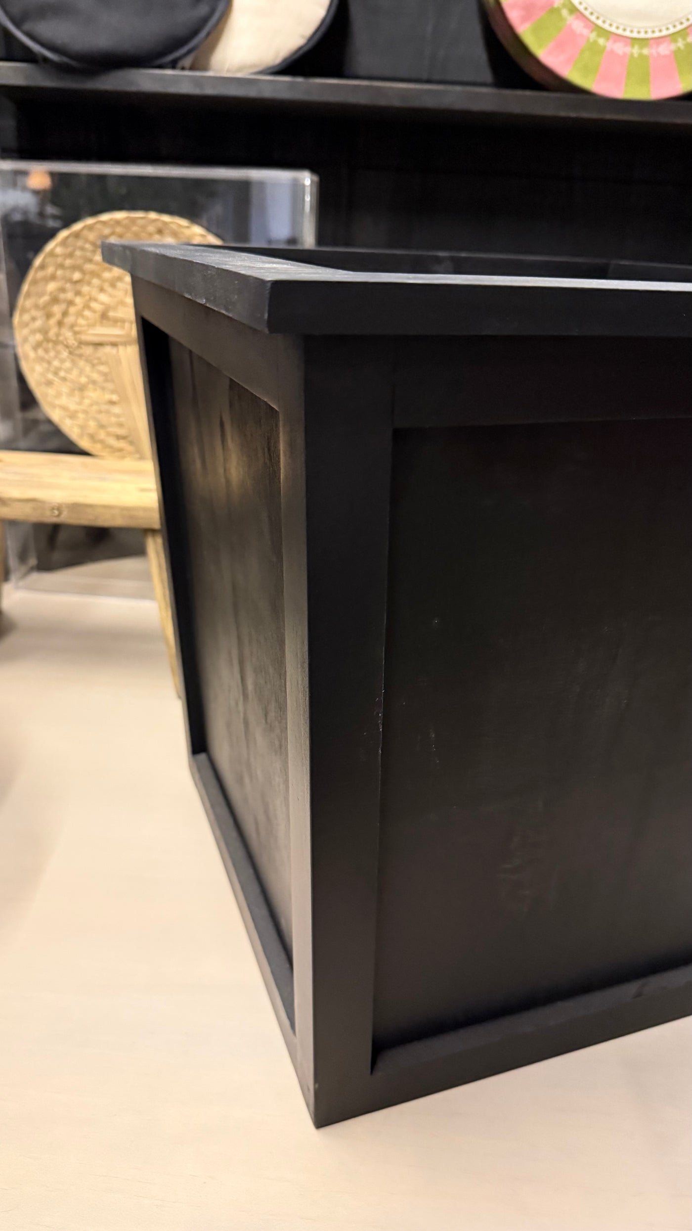 Macetero de Exterior — Pátina Negra 43x43x41