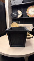 Macetero de Exterior - Pino Clear Pulido Negro 39x39x33