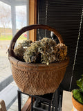 Canasto Antiguo de Rattan - Ovalado 46x46x55