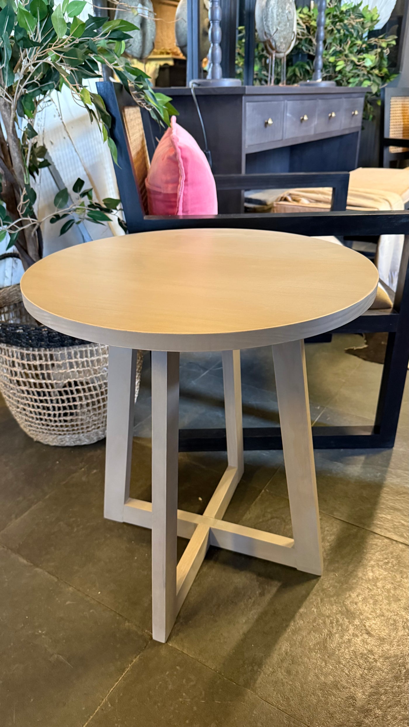 Mesa Lateral Ana — Teñido Rústico 50x50x55
