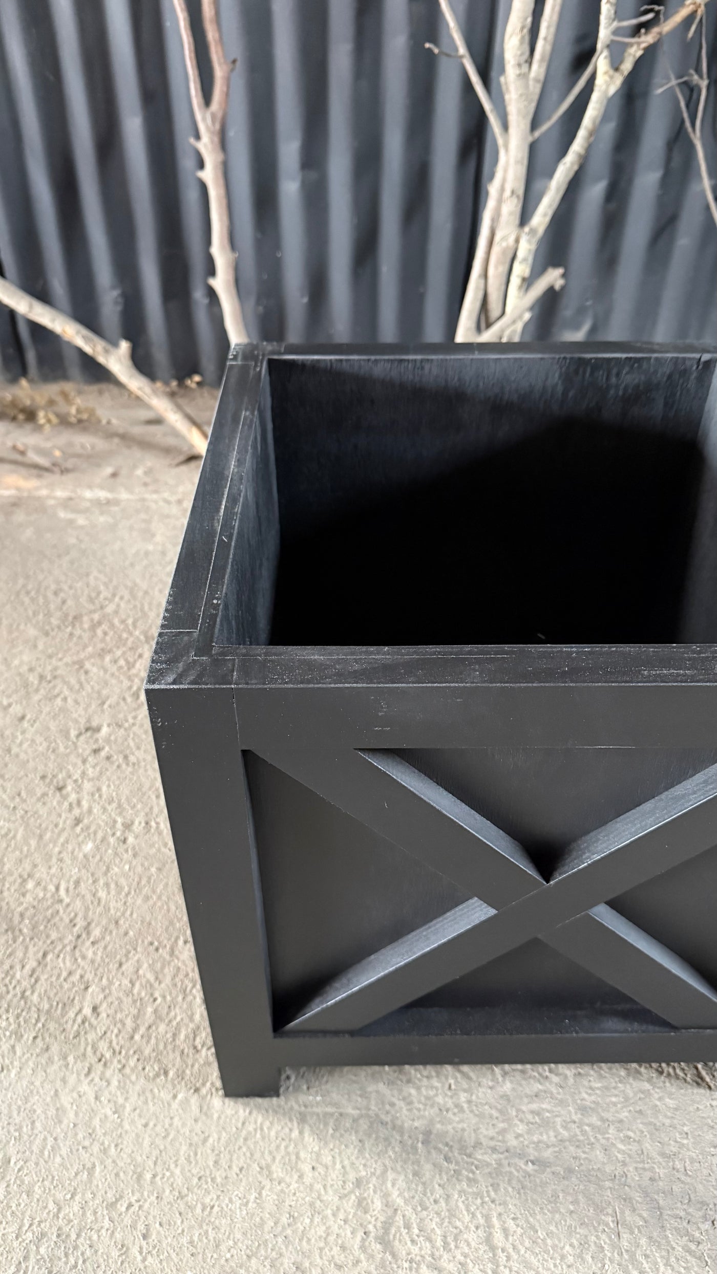 Macetero Cruceta — Negro 50x50x50