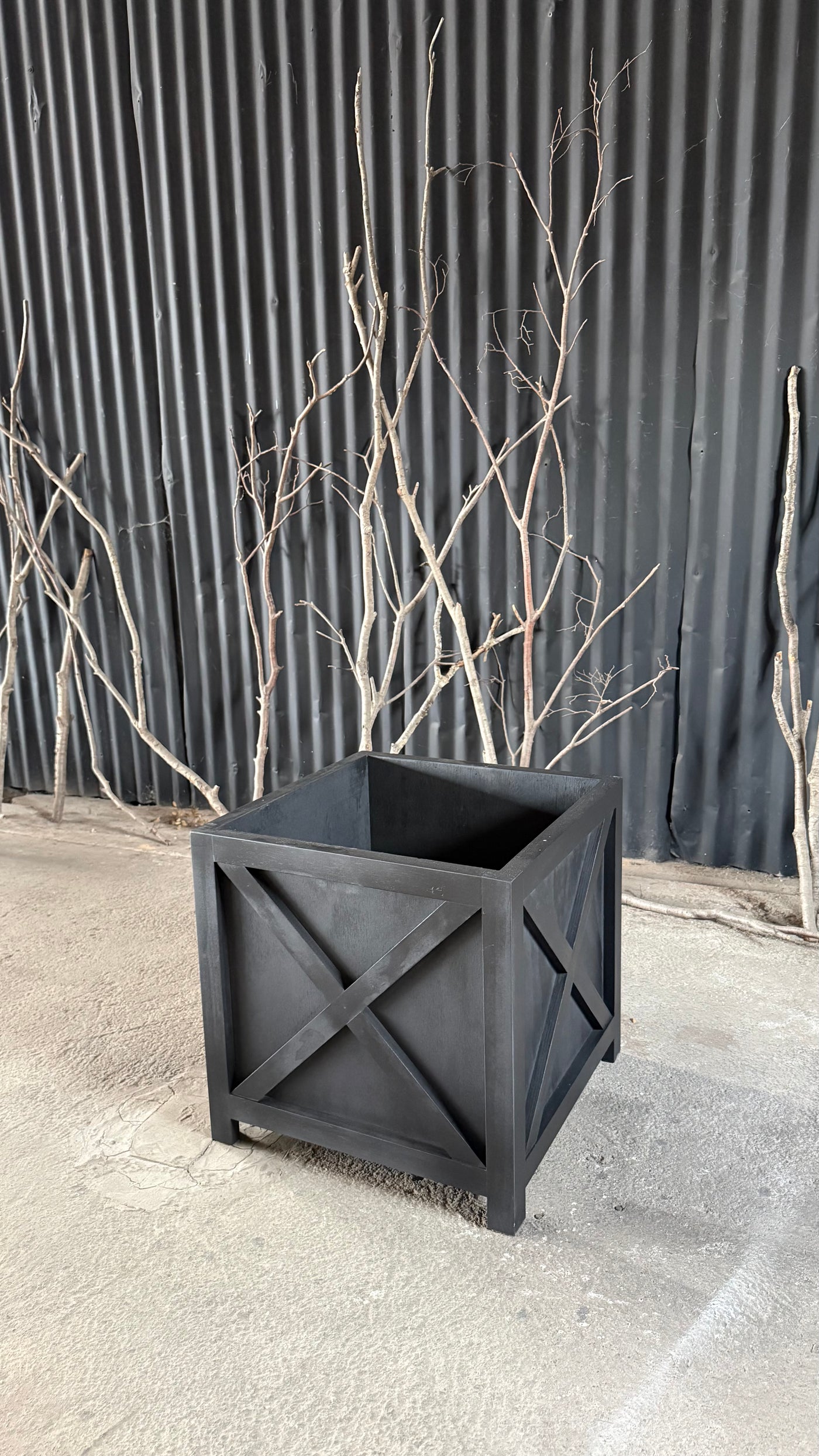 Macetero Cruceta — Negro 50x50x50
