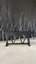 Arrimo Dos Cajones - Pino Clear Aserreado Pátina Negra 150x40x75