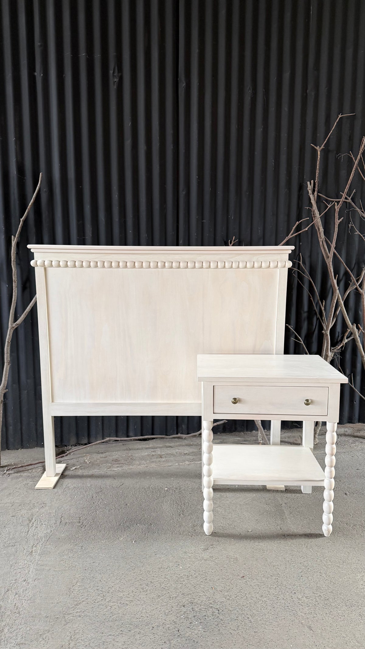 Velador con diseño burbujas — Pino Clear Beige 55x40x65