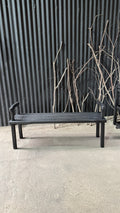 Banqueta María - Pino Clear Aserreado Pátina Negra 130x35x60