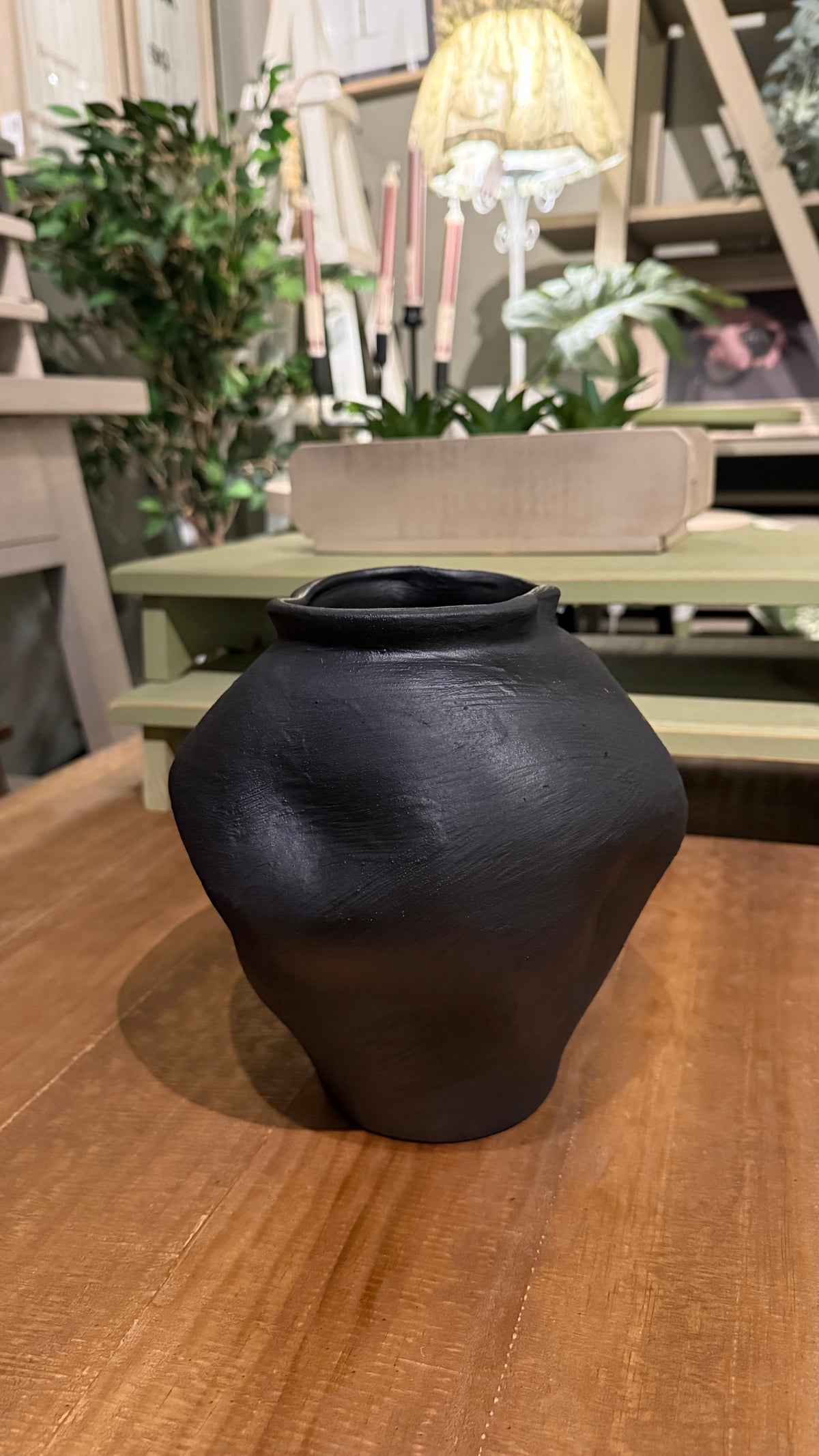 Florero — Irregular Negro 22x22x22