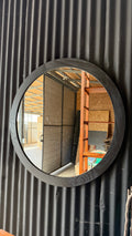 Espejo Redondo - Madera Pino Clear Pátina Negra 100x100