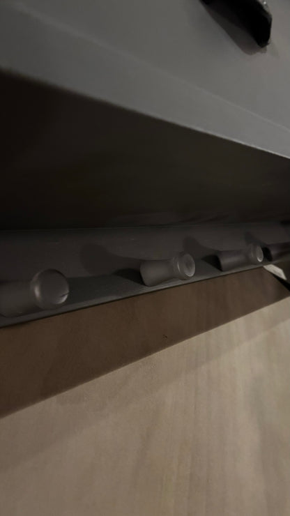 Percha tres cajones 110x20x26 gris