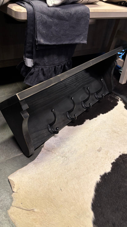 Percha Paula pátina negra 70 cm