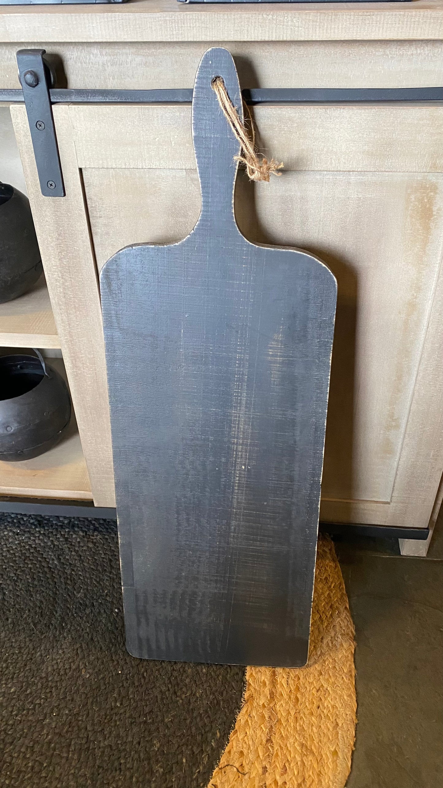 Tabla rústica galpón pátina negra 75x25