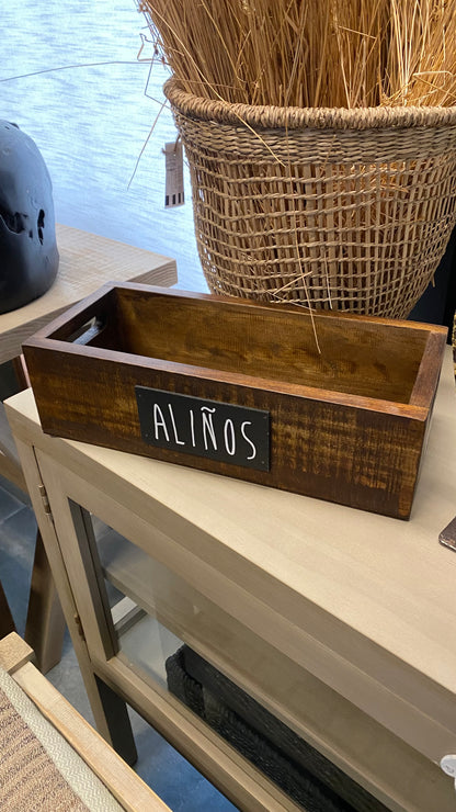 Porta aliños largo teñido Café