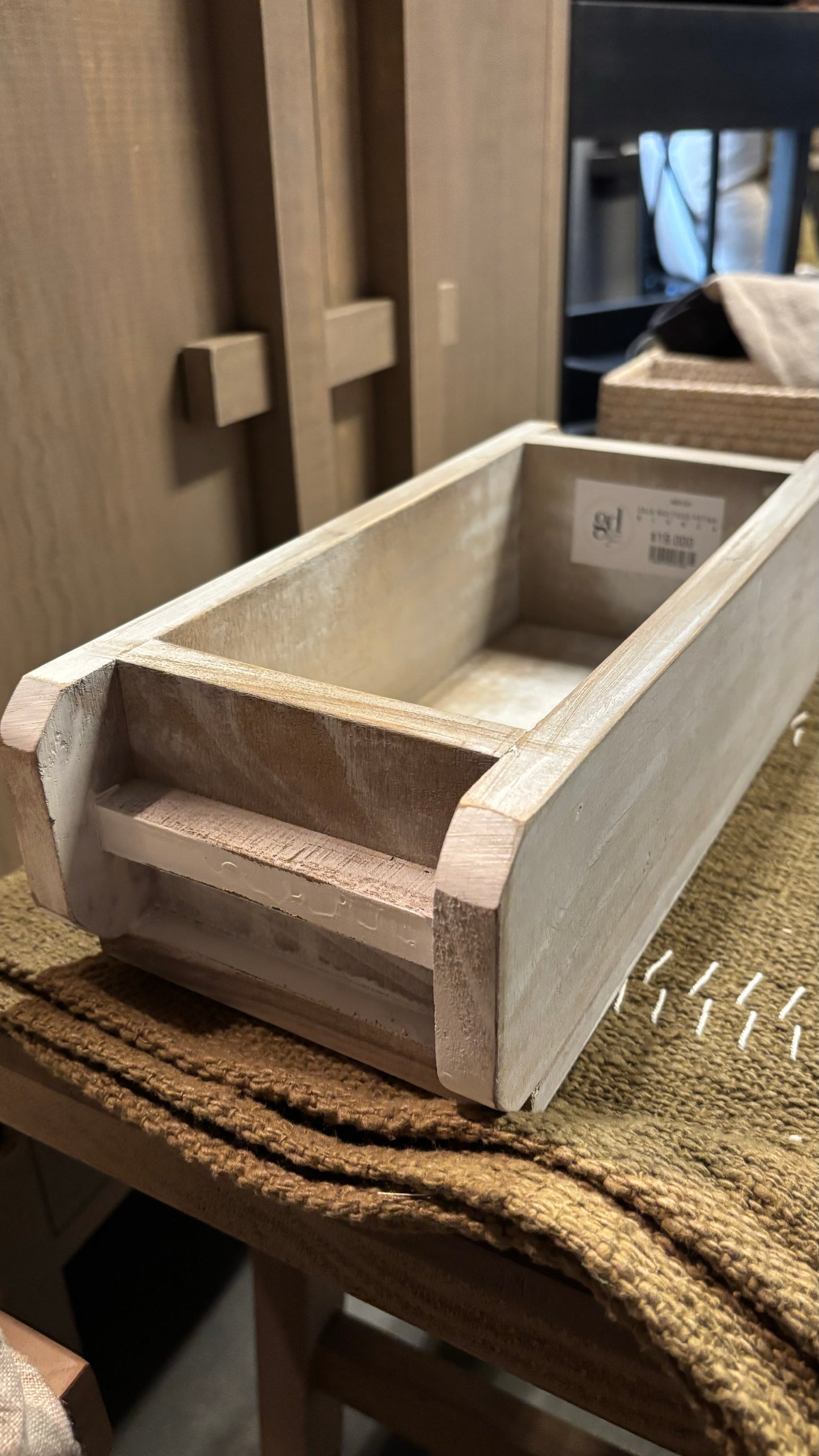 Caja multiuso pátina blanca