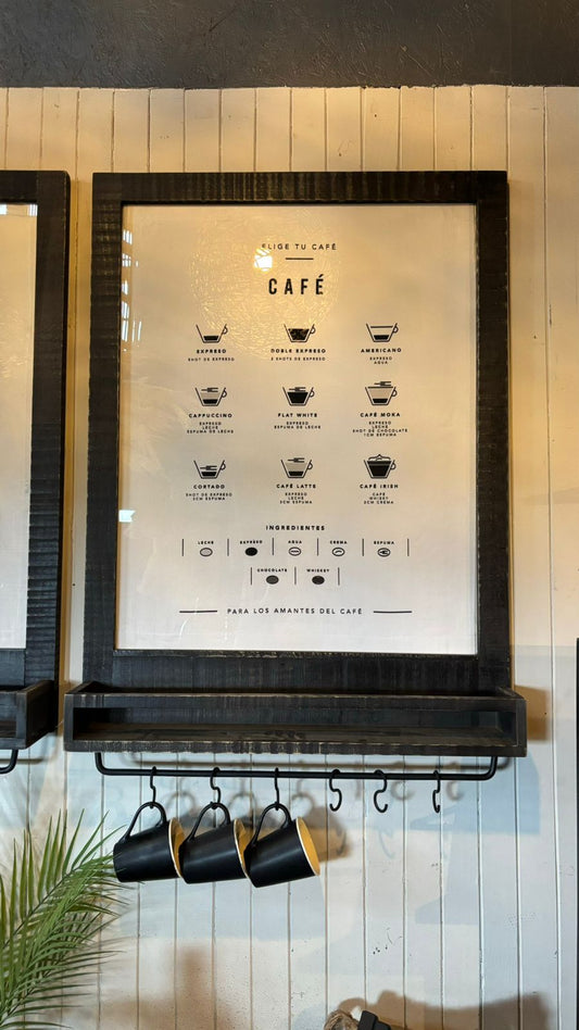 Mural pergamino café 72x15x103 ganchos fierro