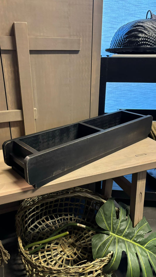 Caja doble multiuso pátina negra