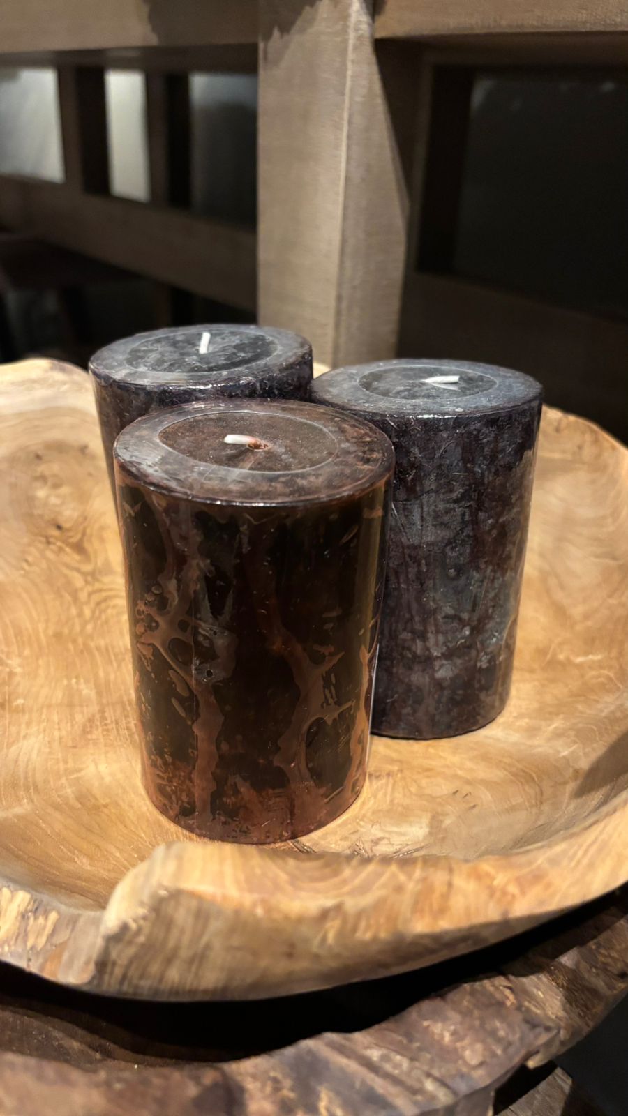 Vela pilar negro 10 cm