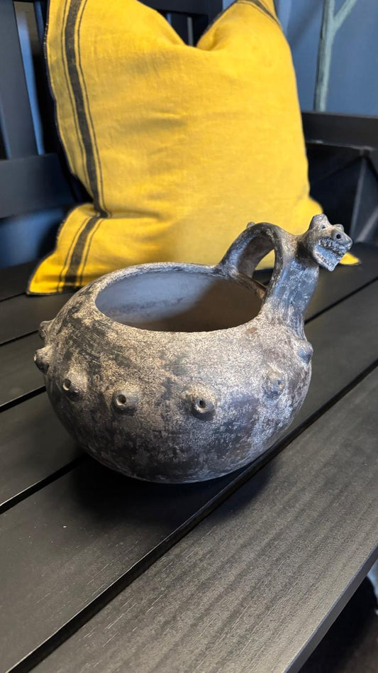 Vasija ceramica envejecida m diseño 4