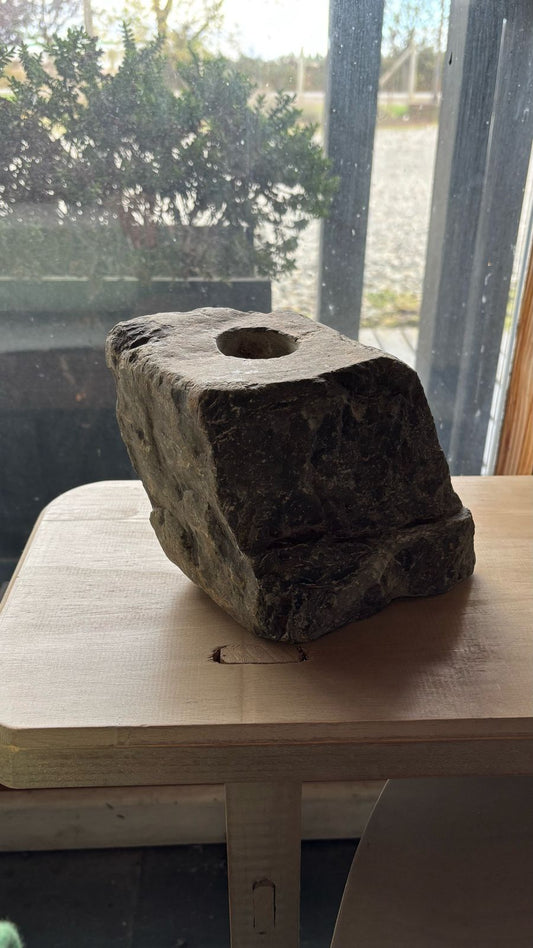Porta vela piedra 3