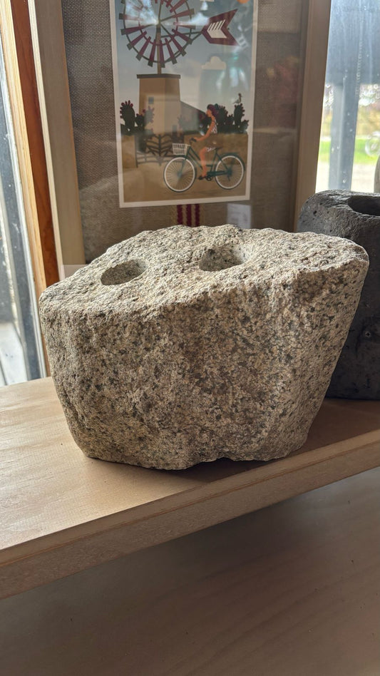 Porta vela piedra 4