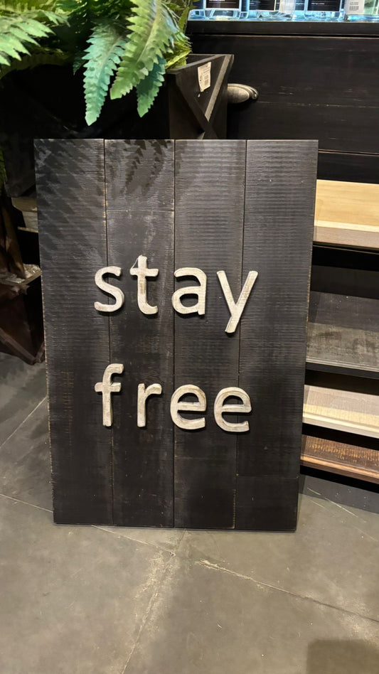 Letrero 40x60 stay free gris