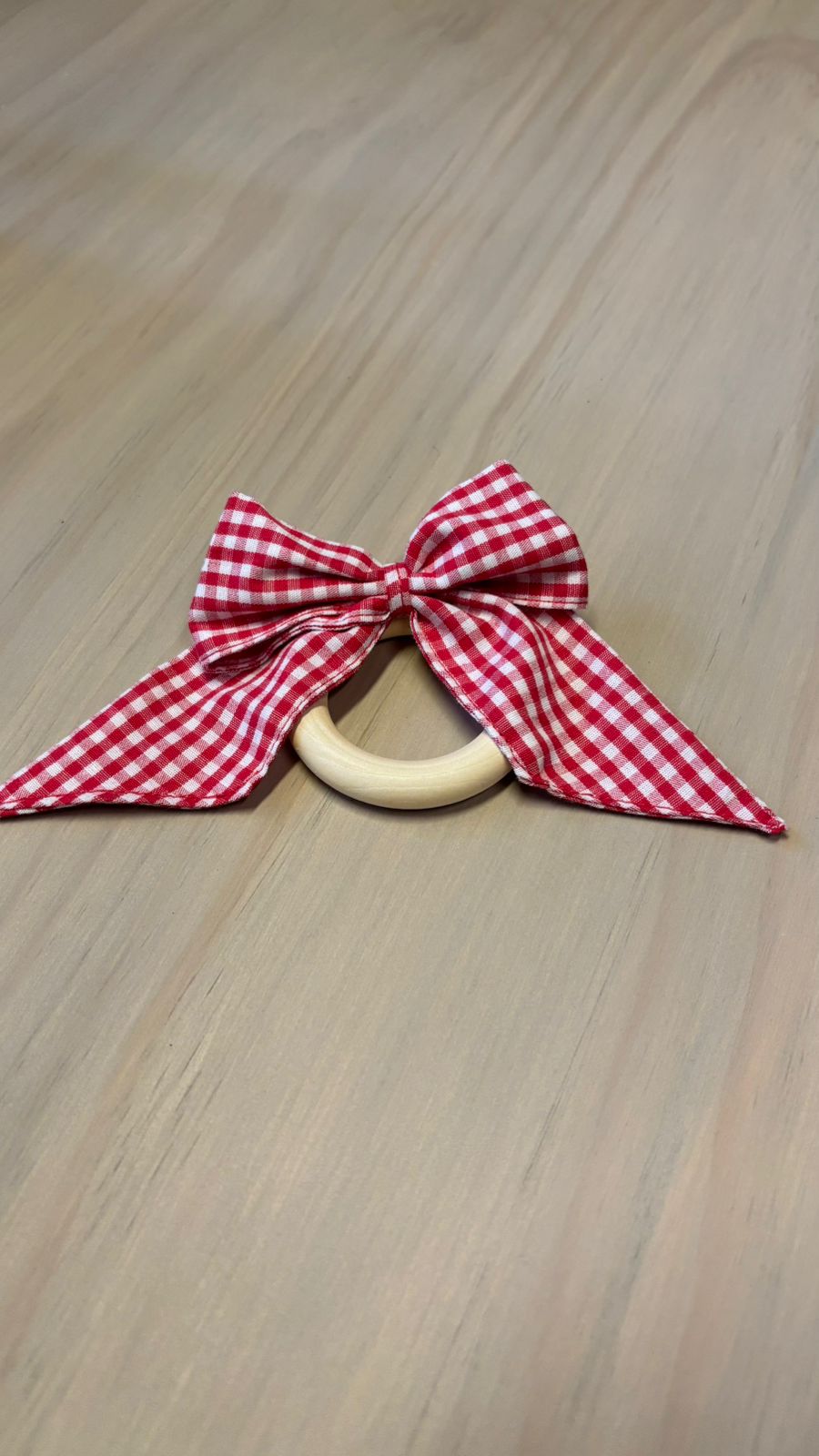 Porta servilletas cuadrillé rojo