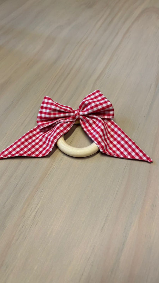 Porta servilletas cuadrillé rojo