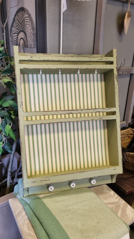 Repisa para platos verde