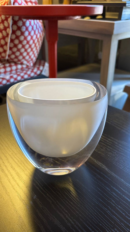 Florero cristal blanco