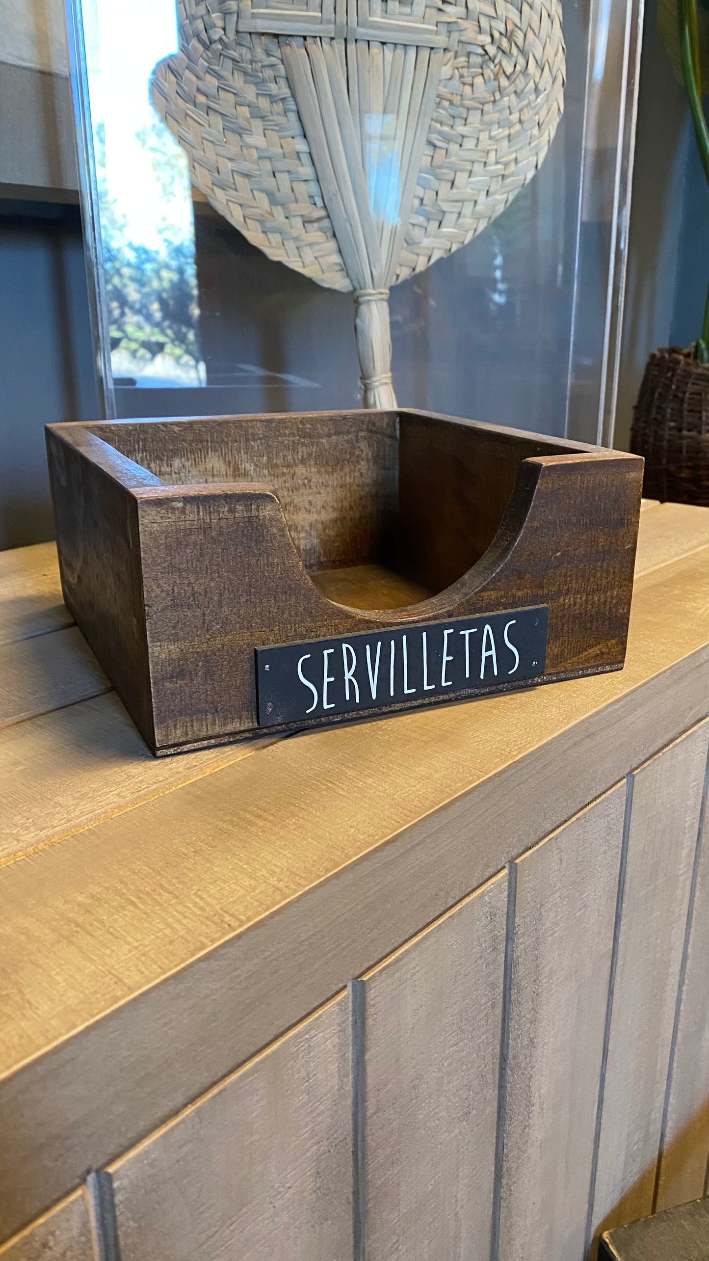 Servilletero teñido Café