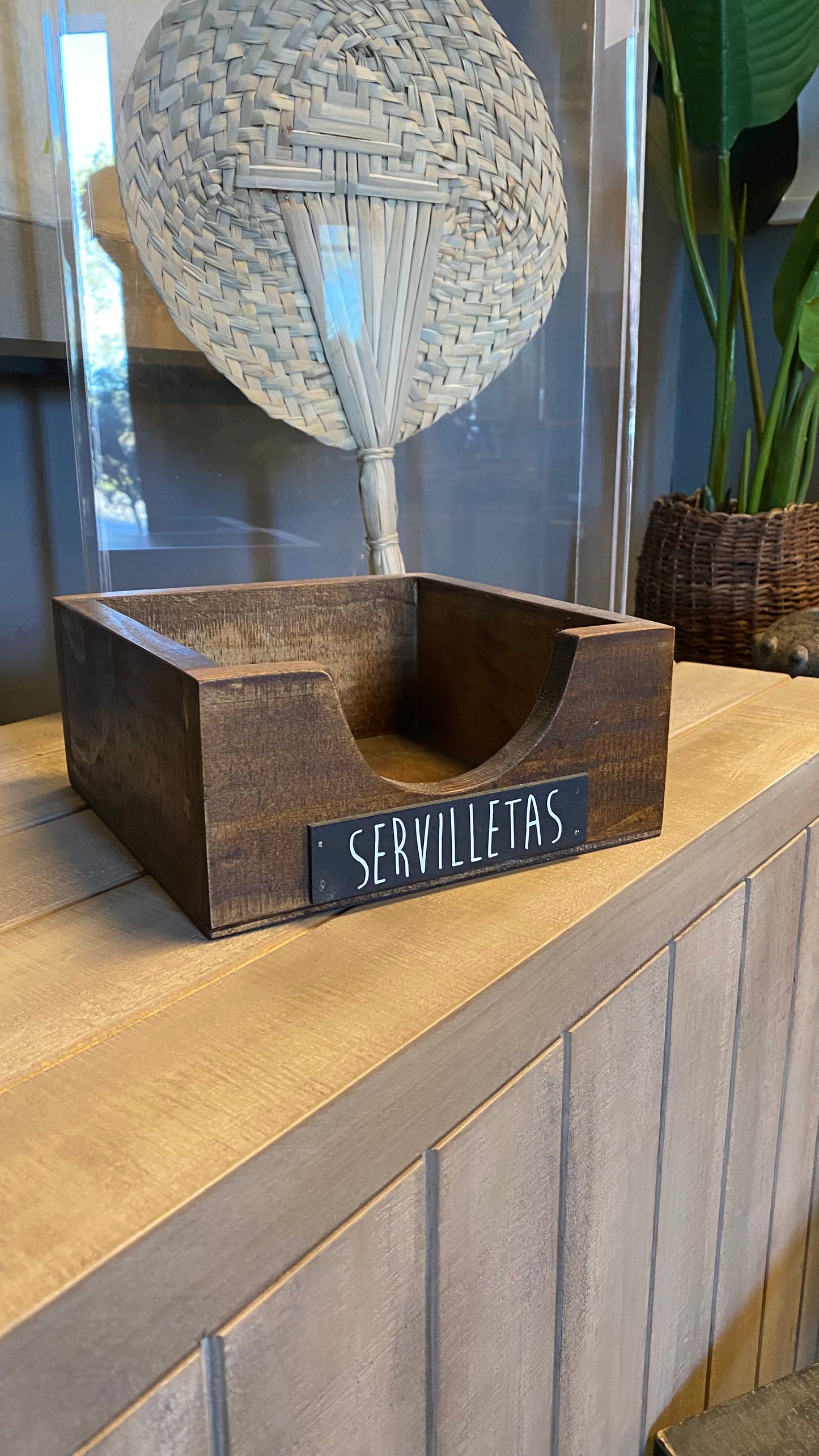 Servilletero teñido Café