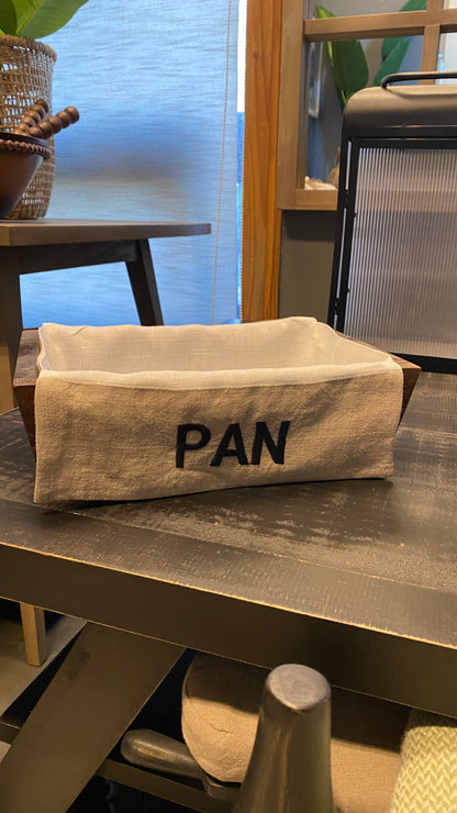 Panera teñido Café con funda de lino