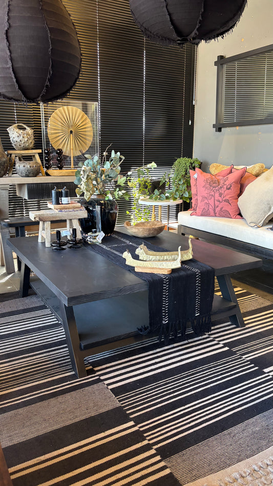 Mesa de centro lucía 120x110x40 pátina negra