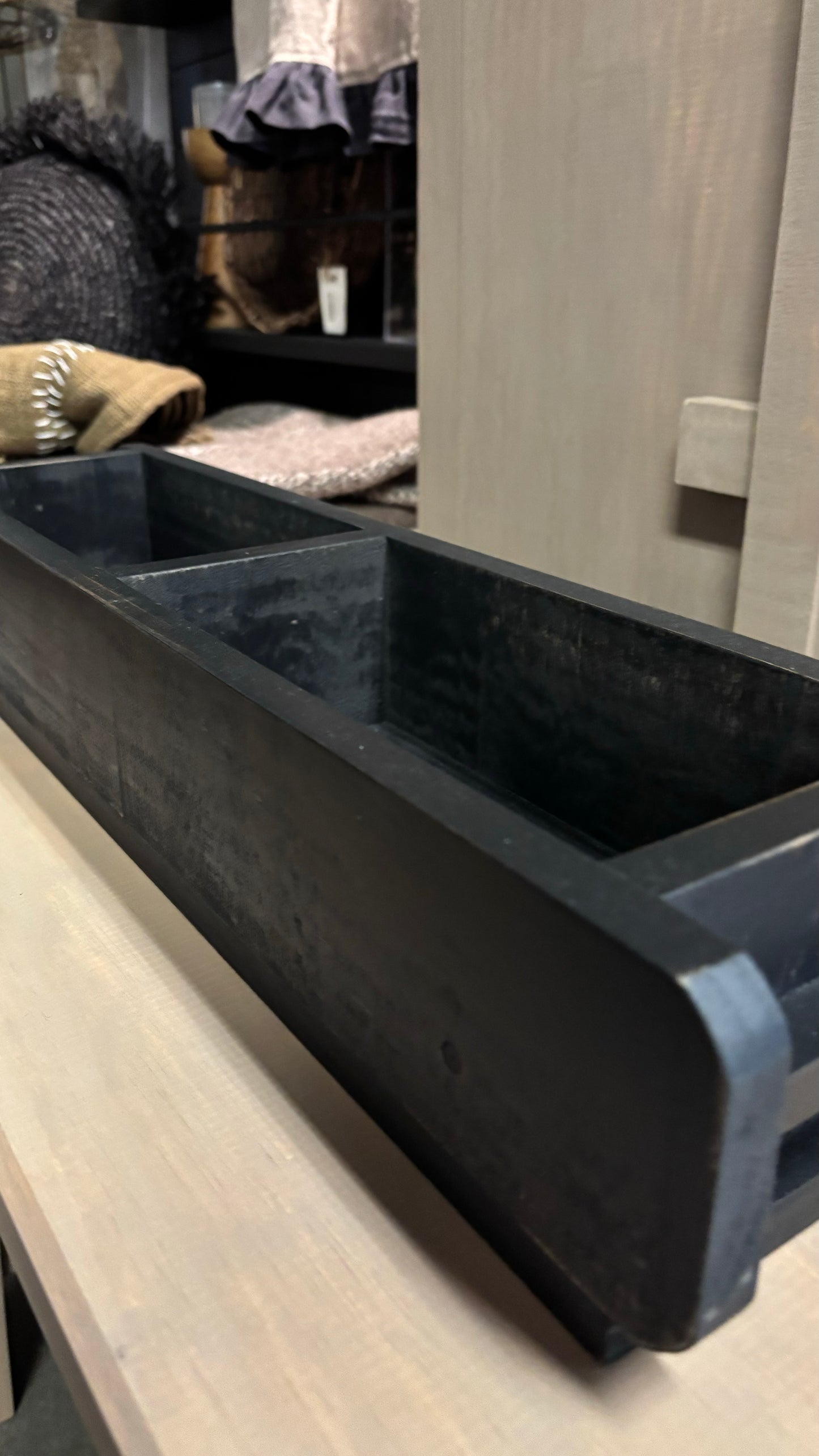 Caja doble multiuso pátina negra