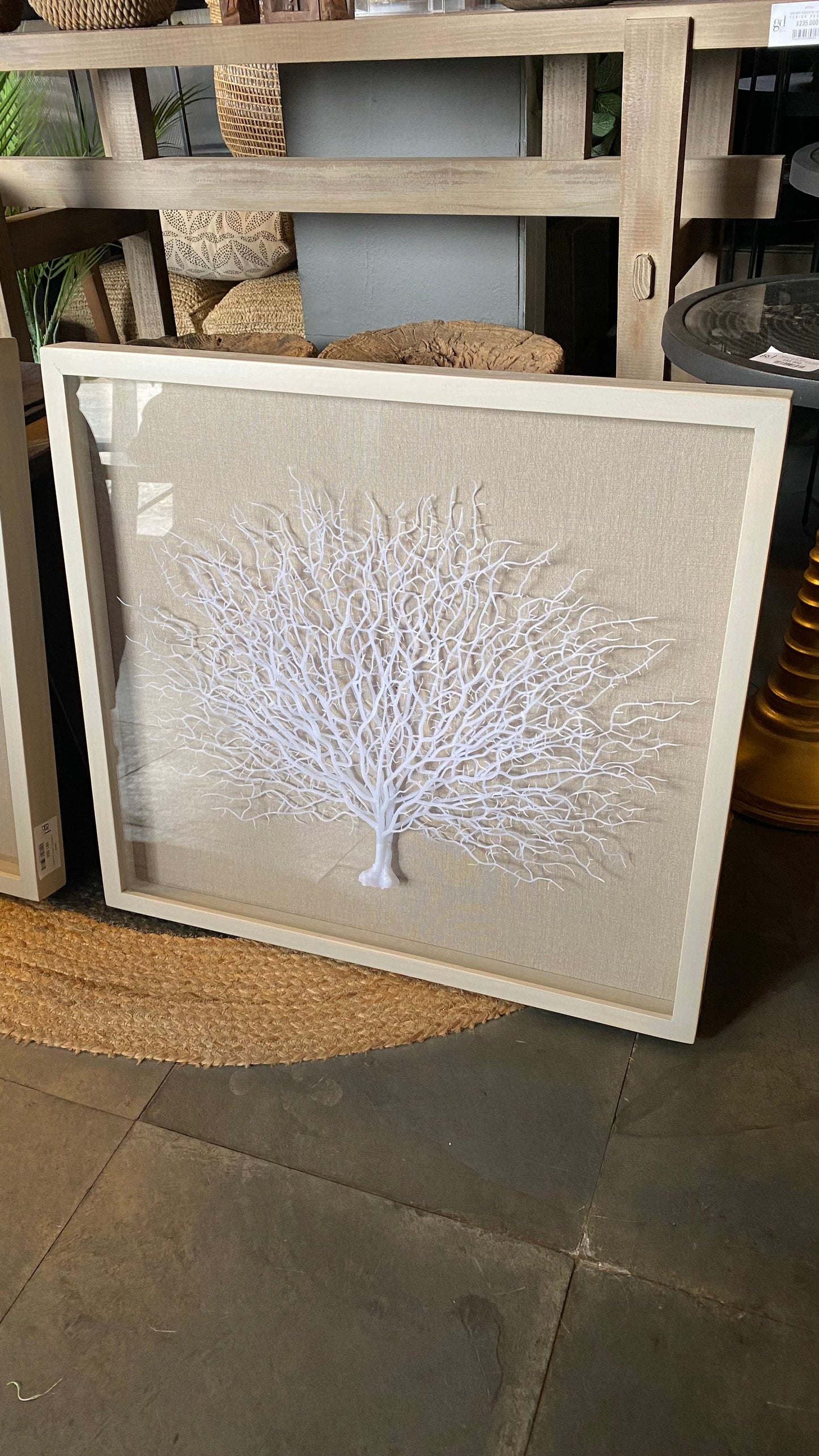 Cuadro coral blanco