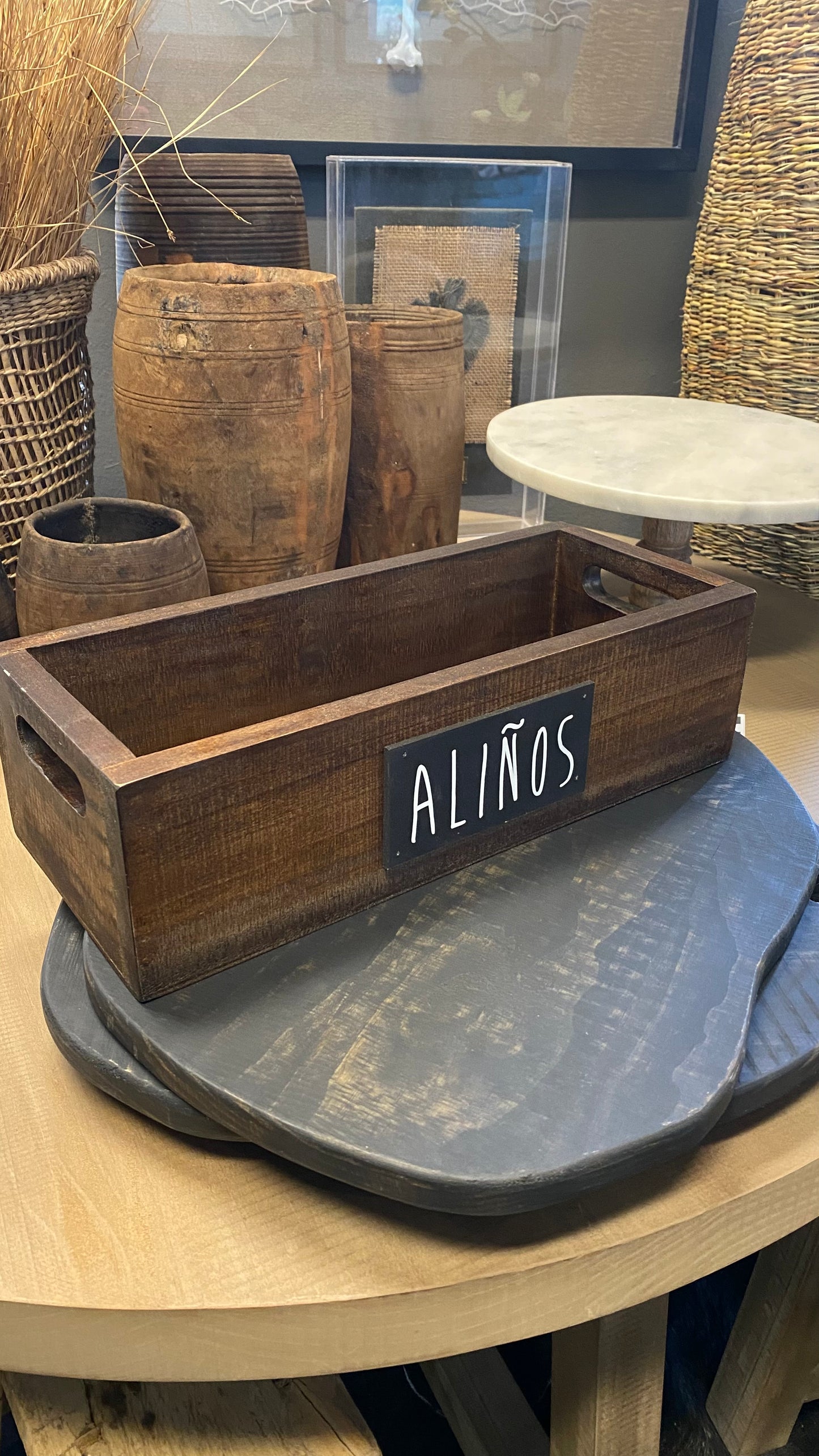 Porta aliños largo teñido Café
