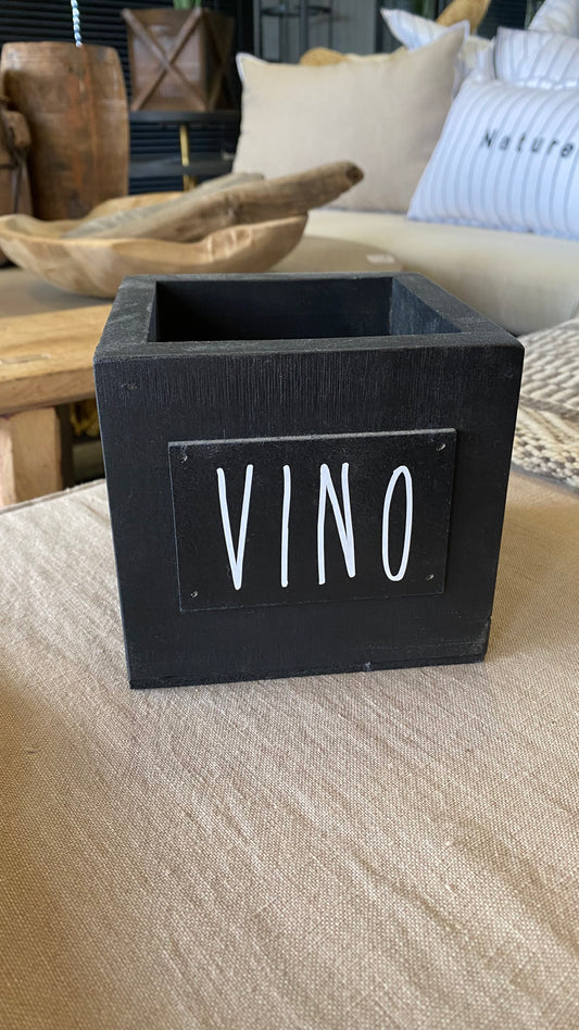 Porta vino negro 13x13x12